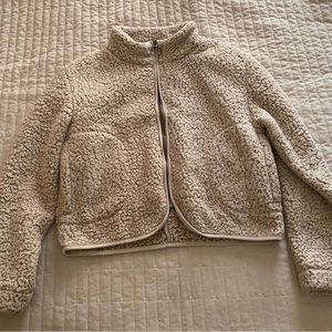 Cute fuzzy zip up